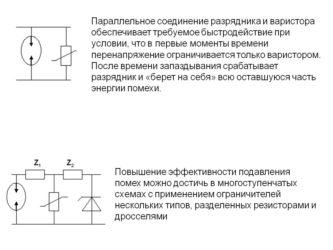 Схема подключения варистора